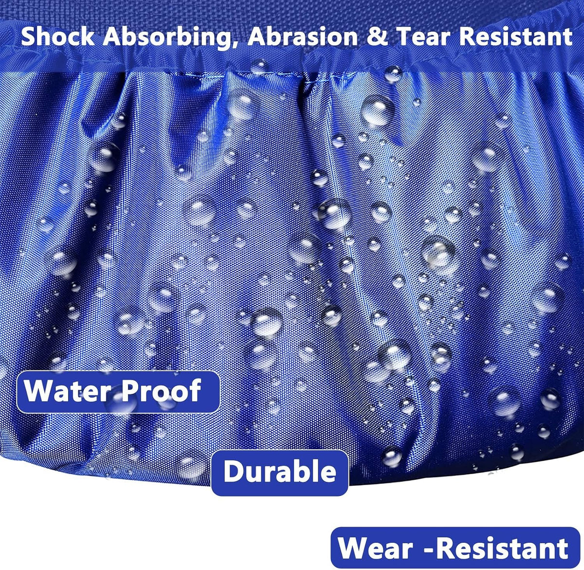 EUPXRHY mini trampoline spring cover pad with 3 layers fitted on a small indoor trampoline - view 3
