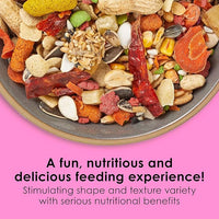 Kaytee Fiesta Big Bites Small Parrot & Conure Food, Nutritious and Fun Blend, Supports Skin, Feather, Digestion, Brain and Heart Health, 4 pounds