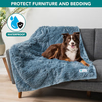 PetAmi Waterproof Dog Blanket for Couch Protector Pet Throw - Dusty Blue / X-large (60x80) - image 2