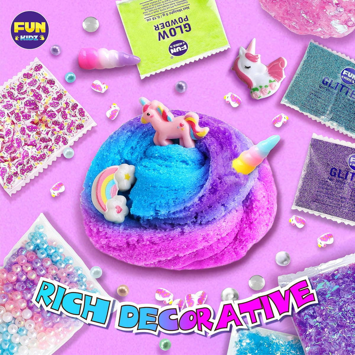 Fluffy Unicorn Slime Kit for Girls - image 2