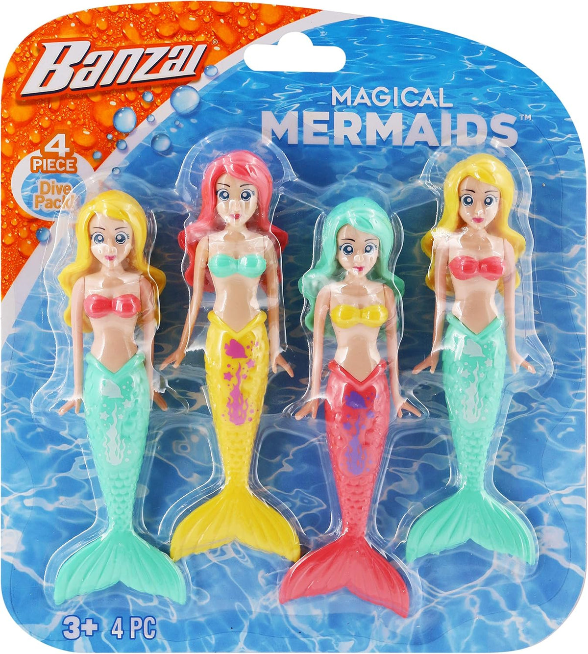 Banzai Dive Mermaids 4pc Colors May Vary – Fun for Kids & Family - image 3
