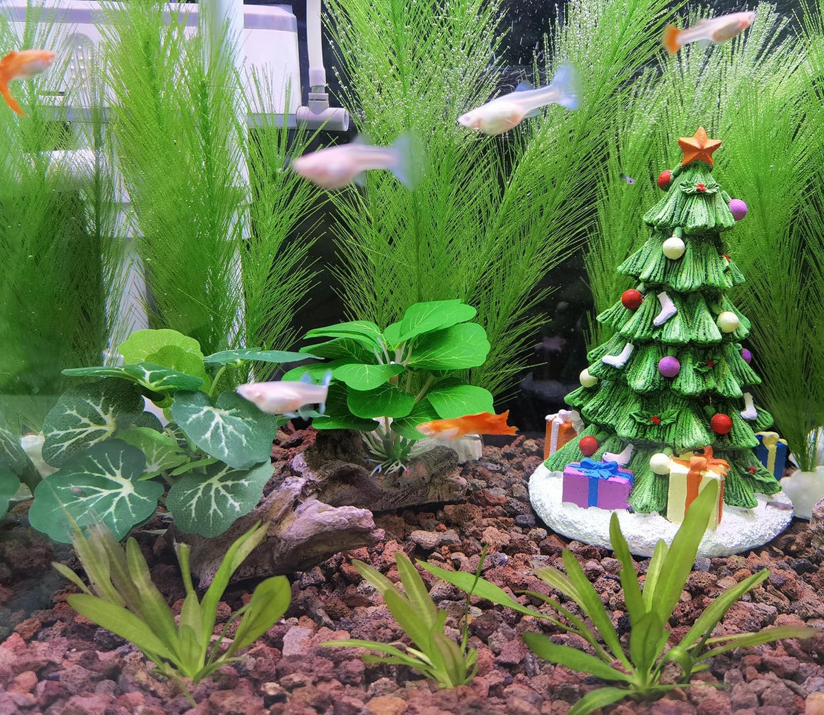M2cbridge Plastic Fish Tank Plants Soft Silk Water Grass Reptile - 2pcs,8" - image 3