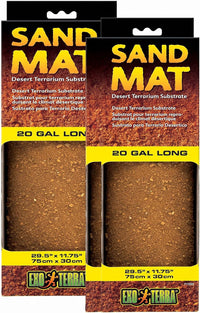 Exo Terra Sand Mat – Daily Care for Reptiles And Amphibians - 29.5 x 11.75 Inches (Pack of 2)
