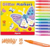 JoyCat 10 Color Changing Markers for Kids Ages 4-8 - Glitter Markers