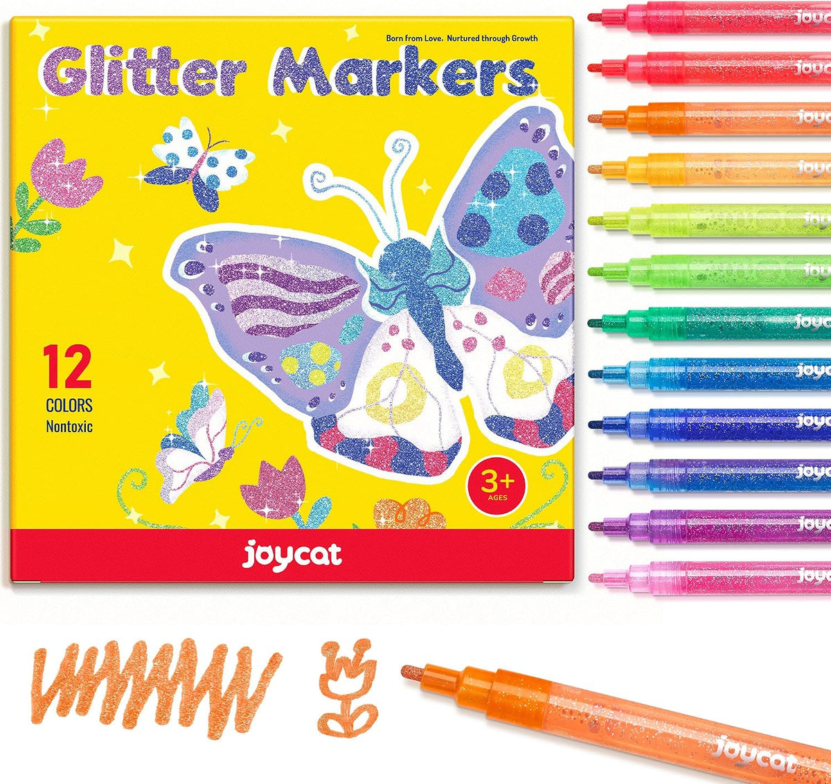 JoyCat 10 Color Changing Markers for Kids Ages 4-8 - Glitter Markers