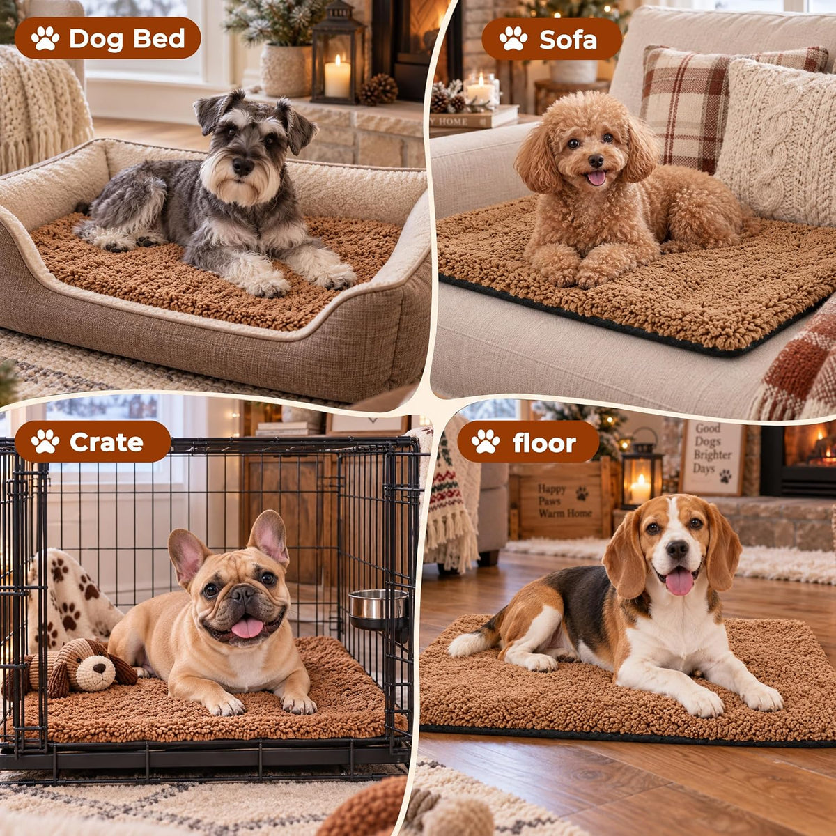 PatiencET Self Warming Cat Bed for Indoor Cats 18'' x 24'' - Khaki / 18*24 - image 3