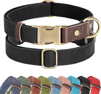 PU Leather Dog Collar for Small Dogs Puppy, Soft Lining, Green S – Essentials for Dogs - Black / M: Neck 14-19", Width ¾"