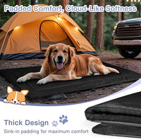 Kritter Planet Waterproof Foldable Dog Bed Pad for Camping & Travel, Portable Roll-Up Dog Bed Car Seat Pet Cushion Mat with Handles for Small & Medium Dogs, Indoor & Outdoor Use