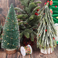FOIMAS mini dollhouse fake Christmas string lights with colorful plastic bulbs - view 6
