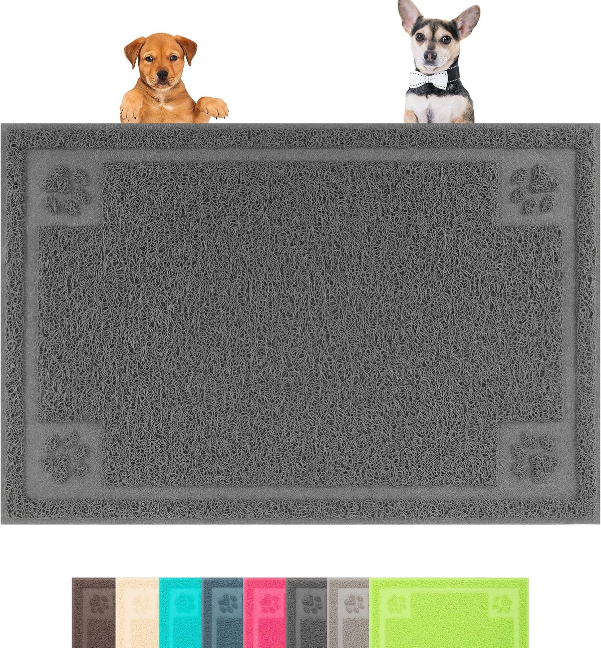 Darkyazi Pet Feeding Mat Large for Dogs and Cats - Grey