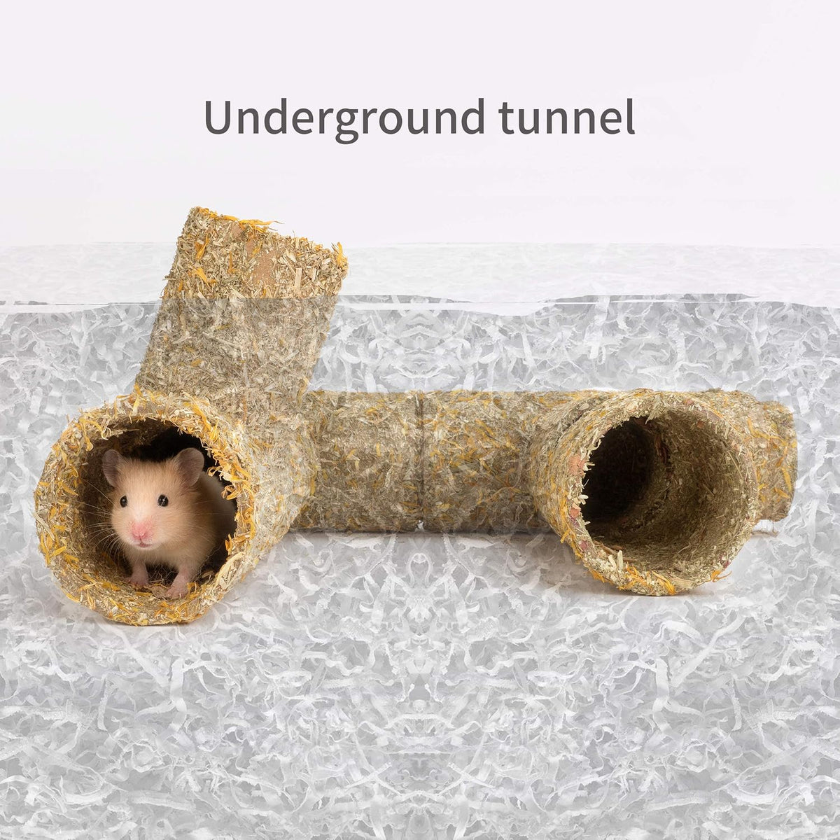 Niteangel Creative & Composable Hamster Tunnel: Edible Water Hyacinth - Tunnel W/ Hole - image 2
