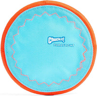 Chuckit! Paraflight Flying Disc Dog Toy, Floats, Size Large - Small / Blue/Orange