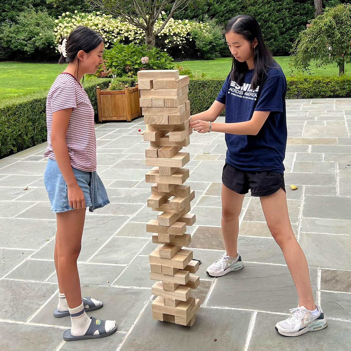 GOTHINK Giant Tumble Tower Game - Natural / XL- Over 5FT - image 3