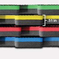 Norsk Reversible Kids Puzzle Play Mats - EVA Interlocking Foam Tiles (Multicolor/Black 4 Tiles - 16 sq. Ft. 1/2" Thick)