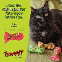 Yeowww! Catnip Stinkies Catnip Sardine Cat Toy, Dots - Red/Blue / Pack of 1 - image 3