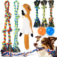 Forfon Tough & Strong Dog Rope Toy for Aggressive Chewers – Essentials for Dogs - Multiple colors