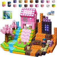 SSAWER 48 piece magnetic blocks travel set with colorful building cubes - view 4