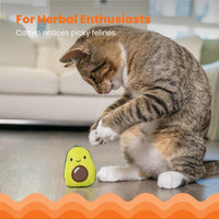 Catstages Strawbabies Dental Cat Chew Toy with Catnip & Feathers - Lil' Avocado - image 3
