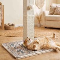 Tall Cat Scratching Post for Indoor Cats Adults with Carpet - White / Medium - image 4