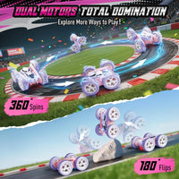 Hamdol Remote Control Car for Kids - Pink&purple / Pro (USB-C & Modular Battery) - image 3