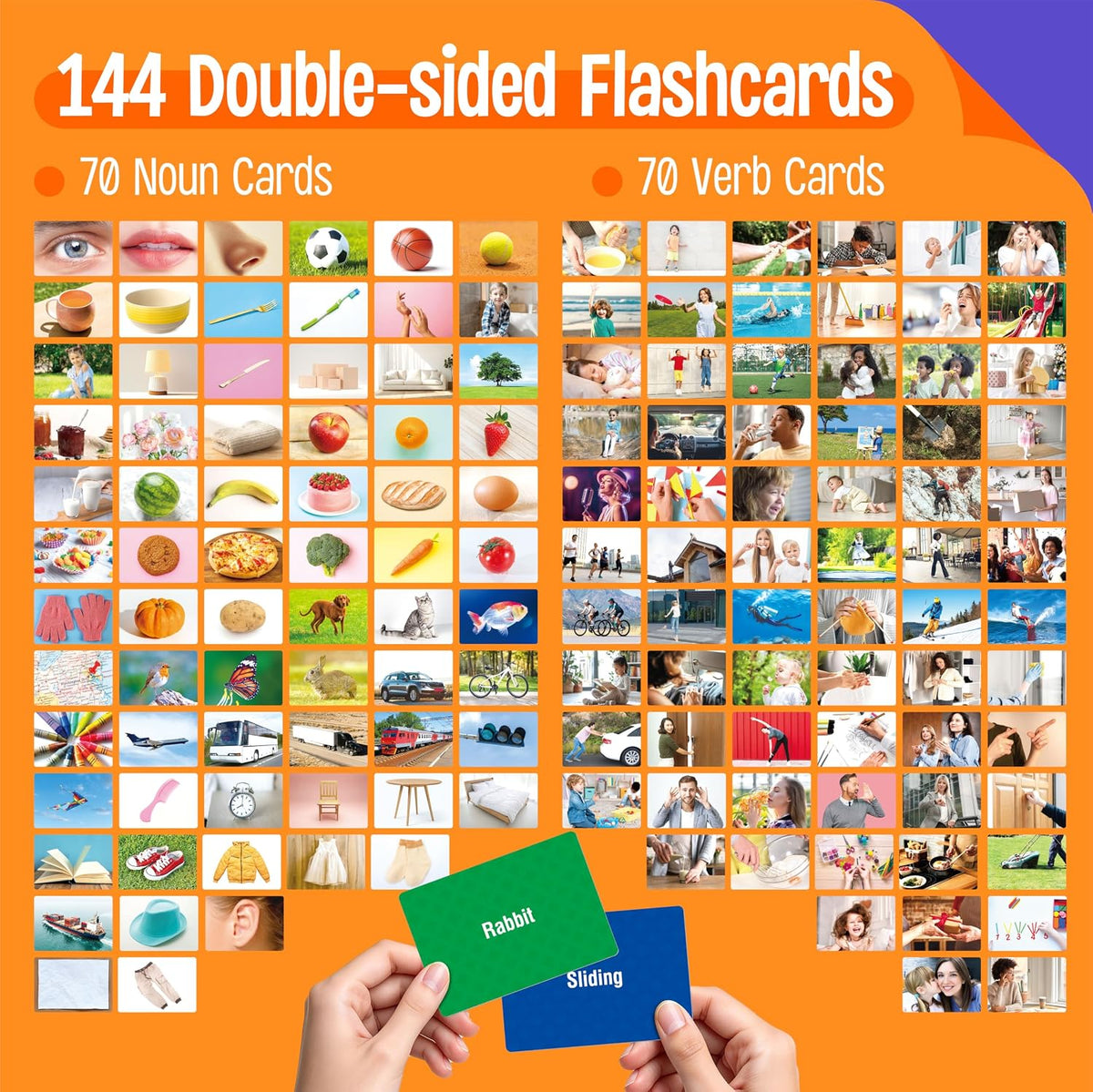 SpriteGru 50 double-sided verb flashcards with action pictures - view 7