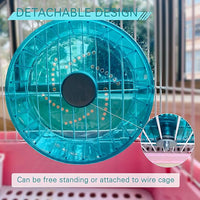 Petest Hamster Exercise Wheel, Silent Spinner Hamster Running Wheels, Diameter 8.3 inch, Green