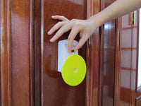 Blue accent wireless doggie doorbell with built-in treat holder - view 4