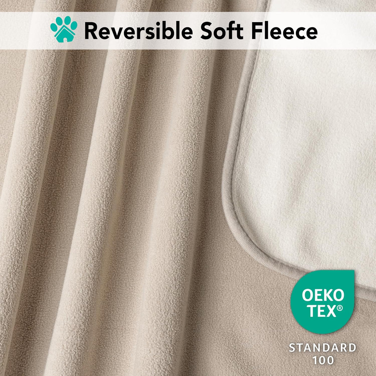 PetAmi Waterproof Dog Blanket, Leakproof Pee Proof Cat Blanket - Taupe/Beige / Medium (29x40) - image 3