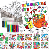 MUOUAKATE Christian Halloween crafts for kids, 24 blank coloring puzzle sets - view 9