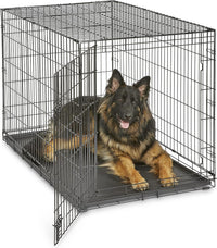 New World by Midwest 42-Inch Single Door Crate, for Large Breeds - Single Door - Black / XL (48"L)