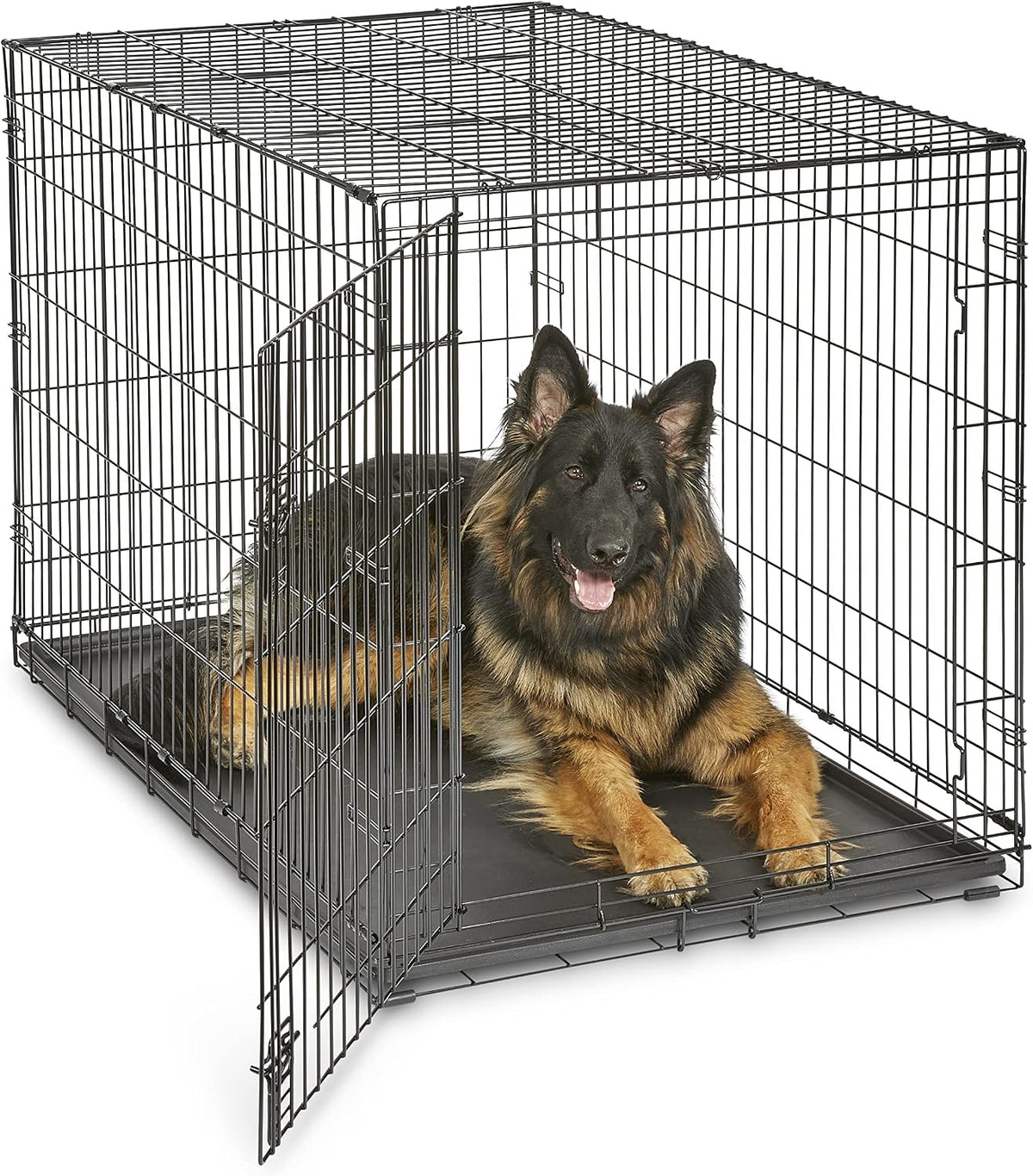 New World by Midwest 42-Inch Single Door Crate, for Large Breeds - Single Door - Black / XL (48"L)