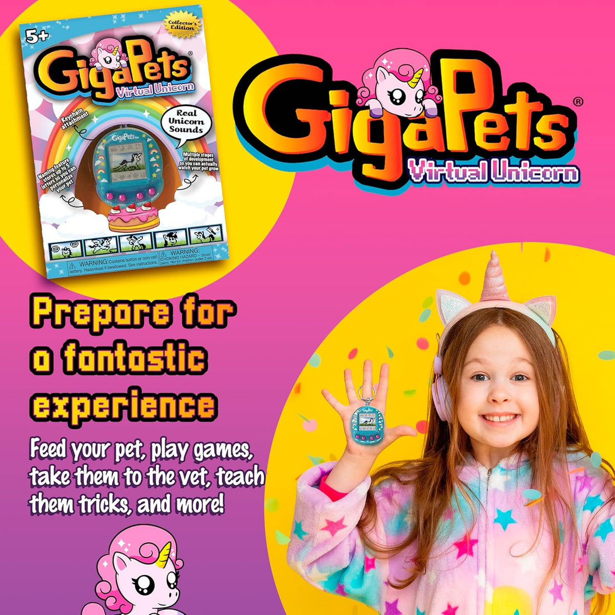 Giga Pets Interactive Digital Pet Toy, Boys & Girls, Ages 6+ - Unicorn - image 2