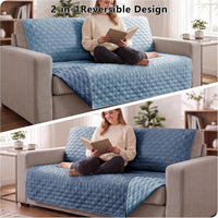 Waterproof Couch Cover, Washable Dog & Pet Furniture Protector - Lightblue+darkblue / 52x82 Inches - image 4