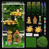 Jumping Spider Enclosure Starter Kit - Green / Small