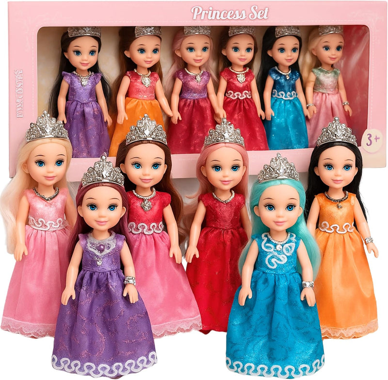 TOMLEON Princess Dolls Playset