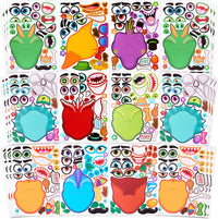 JOYIN 36 Sheets 9"x6" Make a face Stickers for Kids - Dinosaur