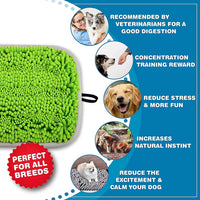 Snuffle Mat for Dogs, 17" x 21" Dog Snuffle Mat Interactive Feed Game for Boredom, Encourages - NEW-Green - image 3