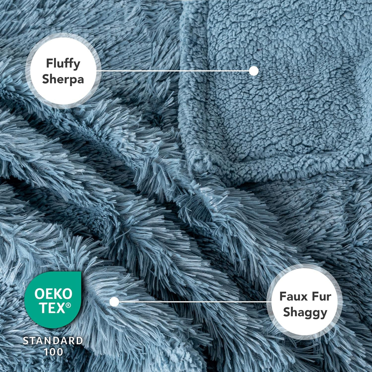 PetAmi Waterproof Dog Blanket for Couch Protector Pet Throw - Dusty Blue / X-large (60x80) - image 4