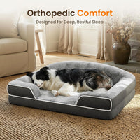 Orthopedic Dog Bed for Extra Large Dogs - Dark Grey / 35.0"L x 25.0"W x 7.0"Th - image 2