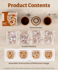 PieceRelax Unique 3D Puzzle Planter, 80 Plastic Pieces [K1101] - Classic Ornamental Style - image 4