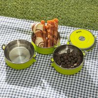 Healthy Human Travel Pet Bento Bowls - 4-Bowl Set / Green - image 2