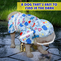 Dog Raincoat, Adjustable Rain Jacket with Hooded Double Layer for Large Medium Small Dogs Puppies - Ocean Blue / XX-Large - image 3