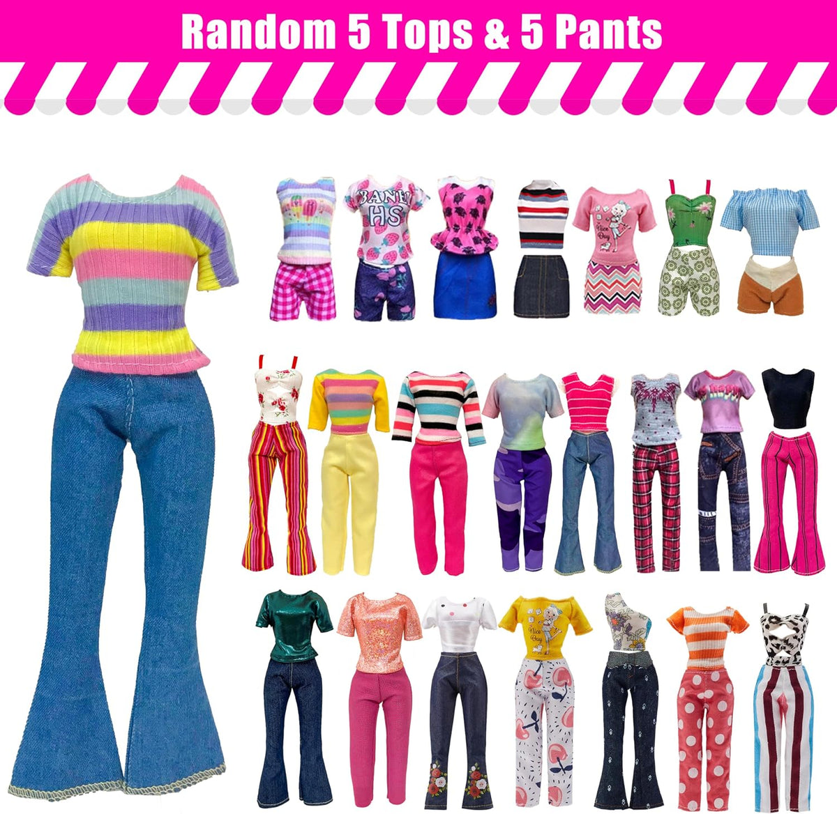 30 Pieces Doll Clothes and Accessories for 11.5 Inch Girl Dolls - image 2
