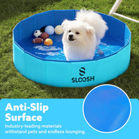 SLOOSH Foldable Dog Kiddie Pool - Blue / 32" x 8" - image 3