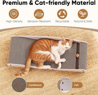 FUKUMARU Cardboard Cat Scratcher Bed - Light Camel - image 4