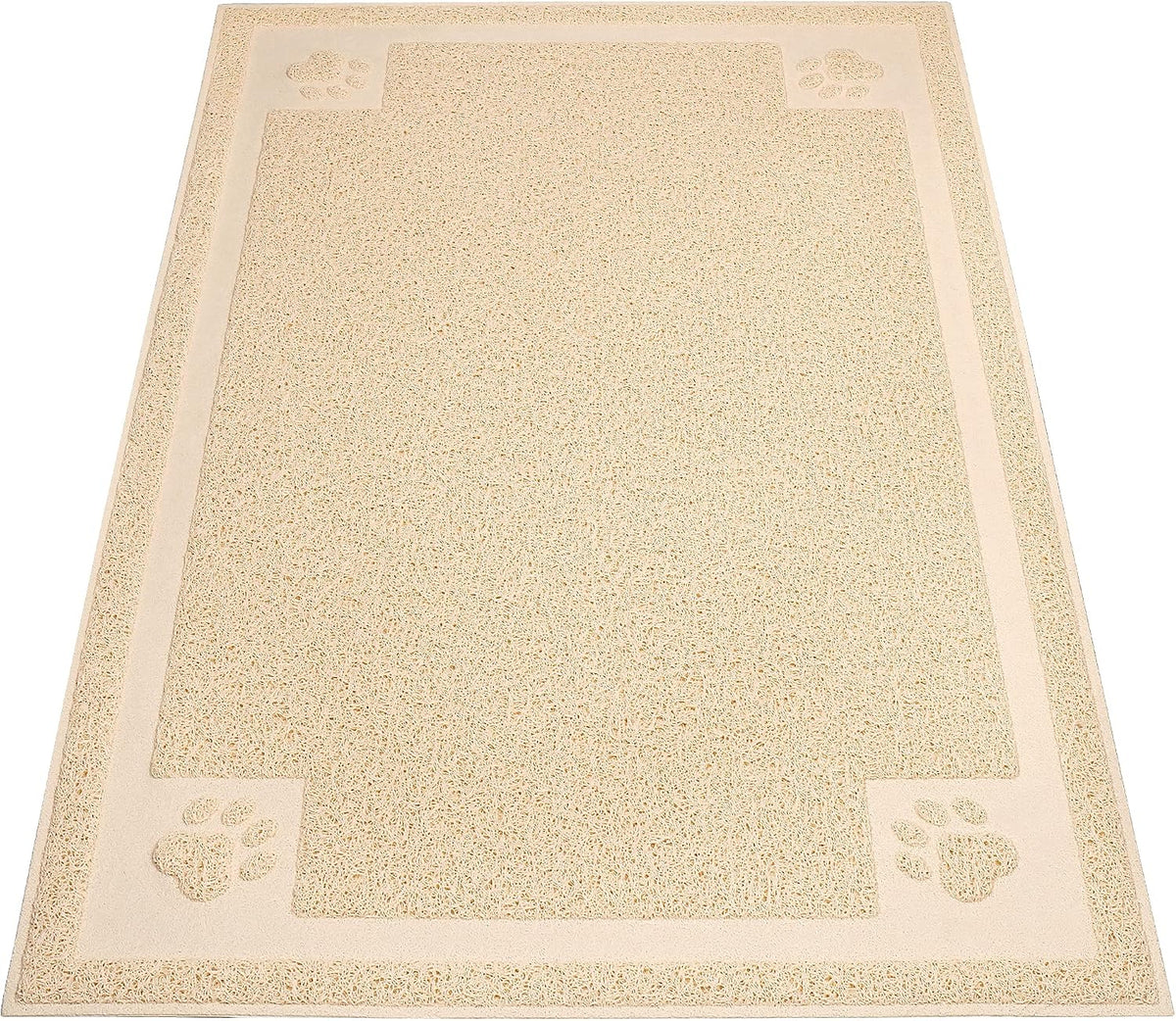 UPSKY Large Cat Litter Mat Trapper 35"×23", Waterproof, Non-Slip - Beige