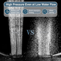 BRIGHT SHOWERS High Pressure Shower Head with Handheld, 9 Spray Settings Showerhead Built in Power Wash to Clean Tub and Pets, Extra Long 69" Hose, Adjustable Bracket, Oil-Rubbed Bronze