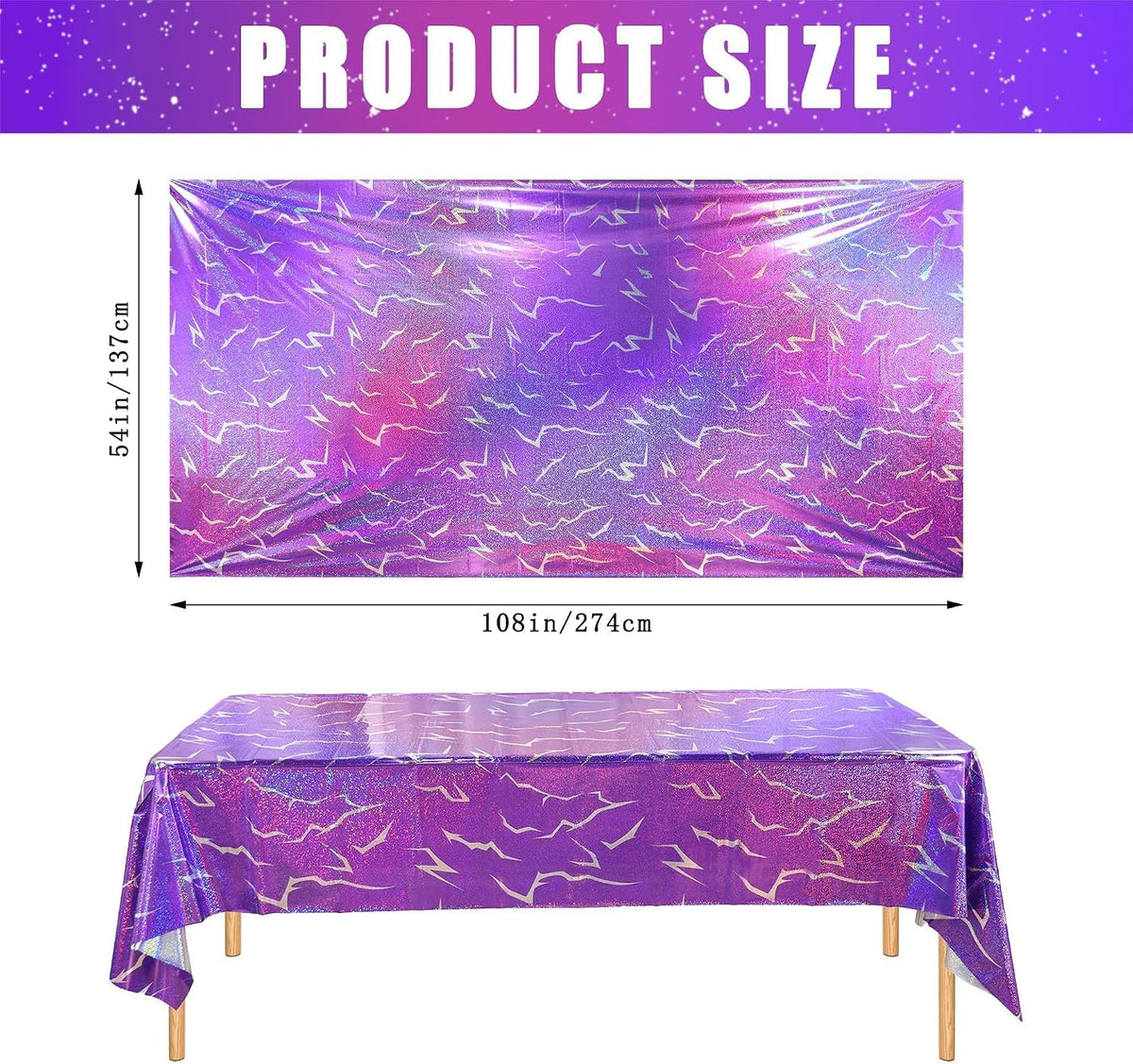 3PCS Demon Hunters Birthday Tablecloth Decorations - Demon Hunters Tablecloth - image 2