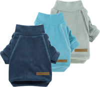 Fitwarm 3 Pack Classic Fleece Dog Sweater - X-Large / Blue-Grey-Navy