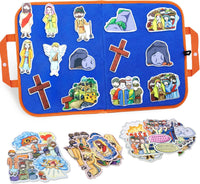 CHEFAN Noah's Ark Felt Board Bible Stories - Jesus Resurrection & Other 3 Bible Stories Set